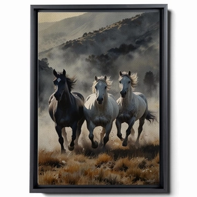 Animal Pictures Wall Art, Desert Running Horses Painting Picture Print on Canvas, Modern Wall Decor, Wildlife Wall Art, Animal Wall Decor, Horses Art Print, Canvas Wall Art, Print