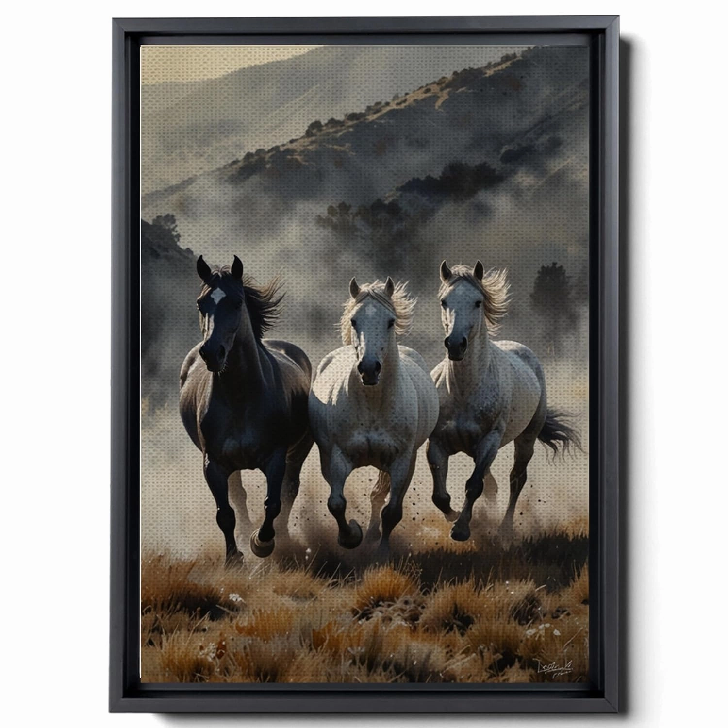 Animal Pictures Wall Art, Desert Running Horses Painting Picture Print on Canvas, Modern Wall Decor, Wildlife Wall Art, Animal Wall Decor, Horses Art Print, Canvas Wall Art, Print