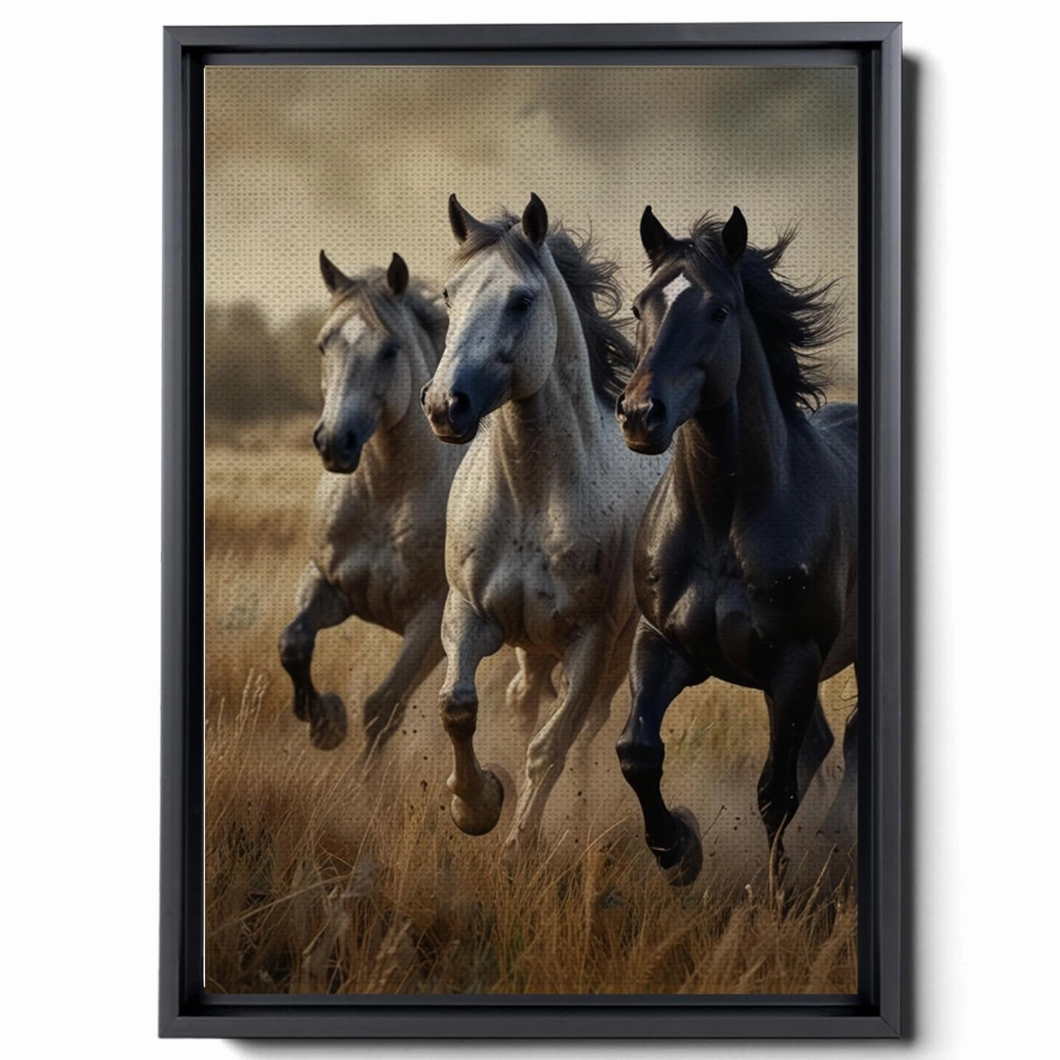 Animal Pictures Wall Art, Desert Running Horses Painting Picture Print on Canvas, Modern Wall Decor, Wildlife Wall Art, Animal Wall Decor, Horses Art Print, Frame Wall Art, Decor
