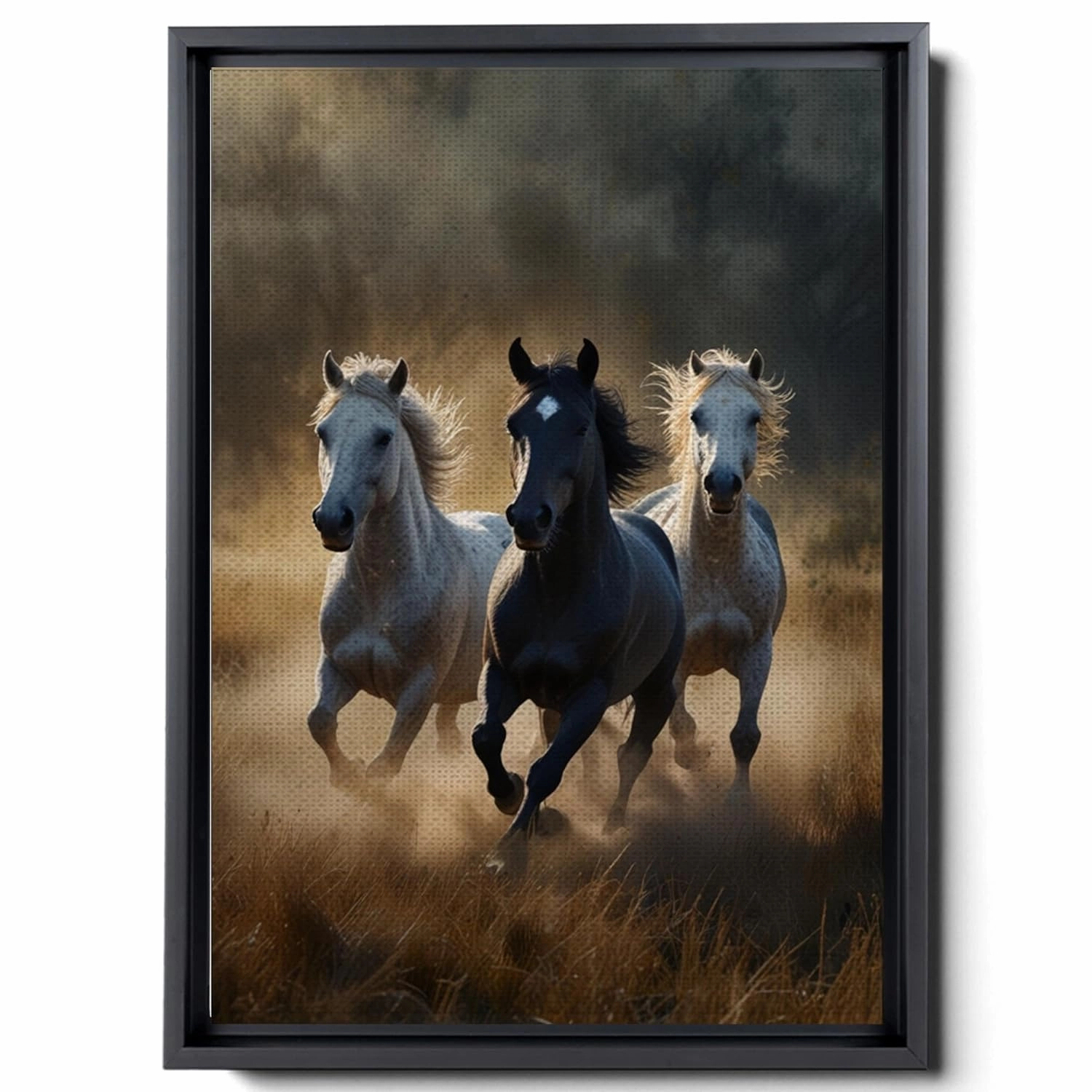 Animal Pictures Wall Art, Desert Running Horses Painting Picture Print on Canvas, Modern Wall Decor, Wildlife Wall Art, Animal Wall Decor, Horses Art Print, Frame Wall Art, Print