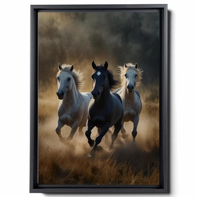 Animal Pictures Wall Art, Desert Running Horses Painting Picture Print on Canvas, Modern Wall Decor, Wildlife Wall Art, Animal Wall Decor, Horses Art Print, Frame Wall Art, Print