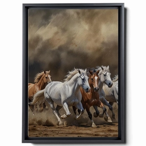 Animal Pictures Wall Art, Desert Running Horses Painting Picture Print on Canvas, Modern Wall Decor, Wildlife Wall Art, Animal Wall Decor, Horses Art Print, Kitchen Wall Art, Decor