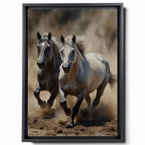 Animal Pictures Wall Art, Desert Running Horses Painting Picture Print on Canvas, Modern Wall Decor, Wildlife Wall Art, Animal Wall Decor, Horses Art Print, Wall Hang, Arts