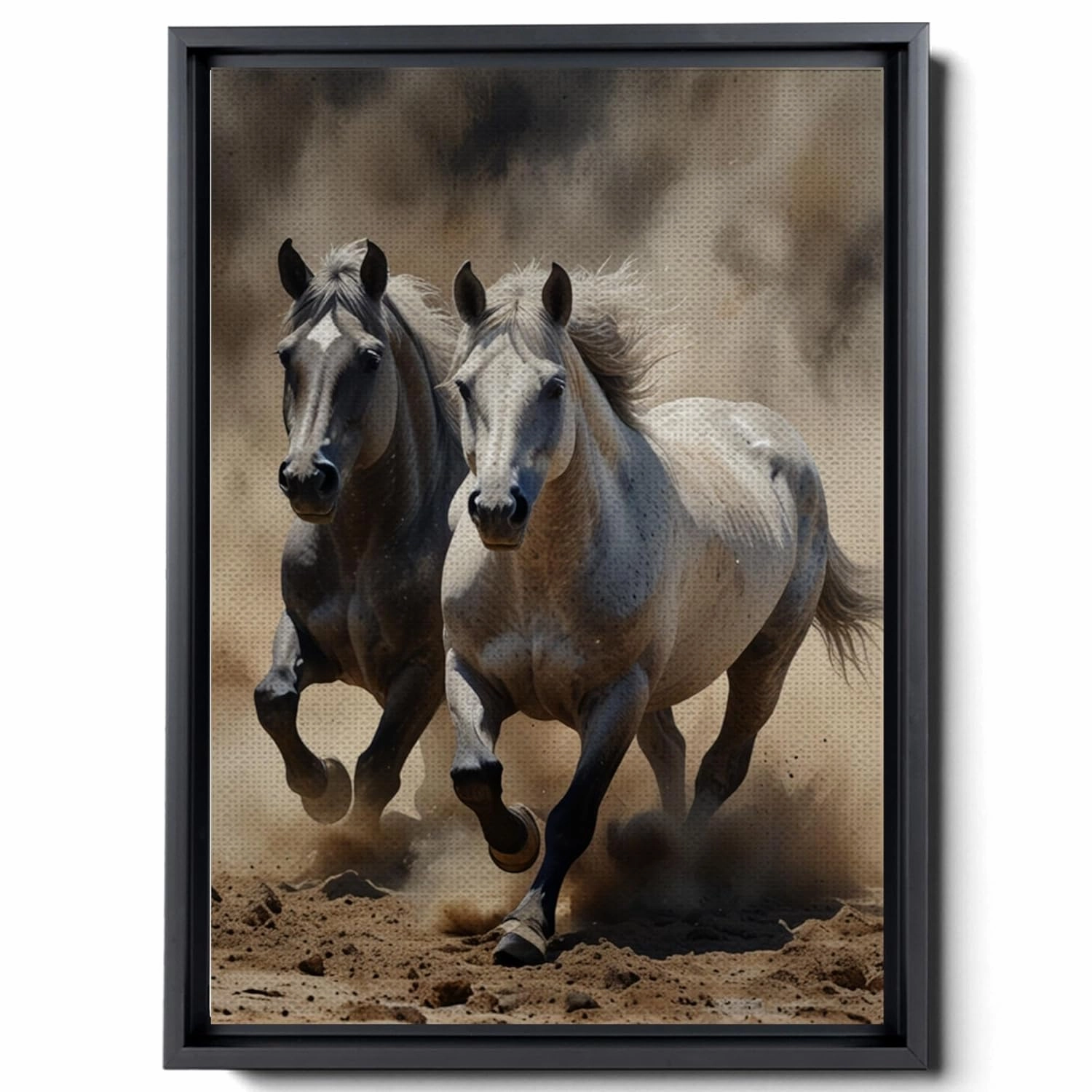 Animal Pictures Wall Art, Desert Running Horses Painting Picture Print on Canvas, Modern Wall Decor, Wildlife Wall Art, Animal Wall Decor, Horses Art Print, Wall Hang, Arts