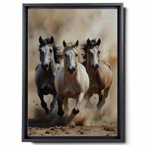 Animal Pictures Wall Art, Desert Running Horses Painting Picture Print on Canvas, Modern Wall Decor, Wildlife Wall Art, Animal Wall Decor, Horses Art Print, Wall Hang, Decor