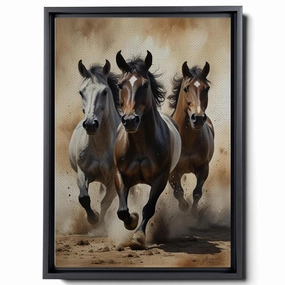 Animal Pictures Wall Art, Desert Running Horses Painting Picture Print on Canvas, Modern Wall Decor, Wildlife Wall Art, Animal Wall Decor, Horses Art Print, Wall Hang, Print