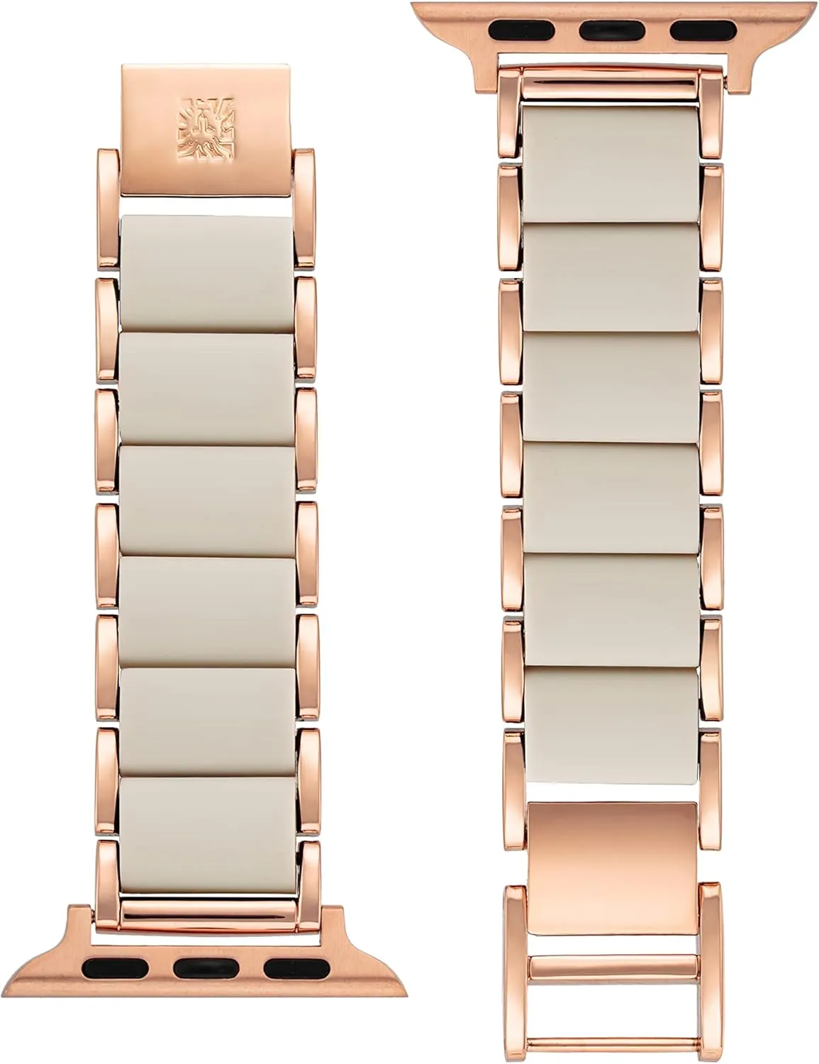 Anne Klein Rubberized Fashion Bracelet for Apple Watch, Secure, Adjustable, Apple Watch Replacement Band, Fits Most Wrists