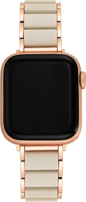 Anne Klein Rubberized Fashion Bracelet for Apple Watch, Secure, Adjustable, Apple Watch Replacement Band, Fits Most Wrists