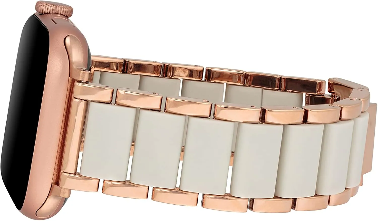 Anne Klein Rubberized Fashion Bracelet for Apple Watch, Secure, Adjustable, Apple Watch Replacement Band, Fits Most Wrists