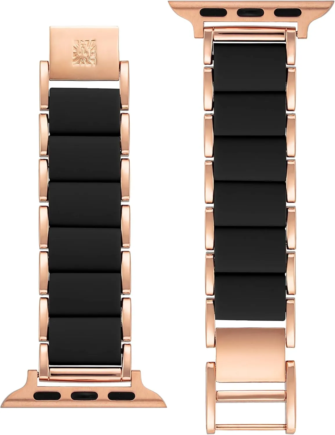 Anne Klein Rubberized Fashion Bracelet for Apple Watch, Secure, Adjustable, Apple Watch Replacement Band, Fits Most Wrists