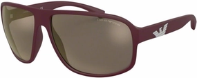 Armani EA4130 Sunglasses 57515A-63 -, Light Brown Mirror Gold EA4130-57515A-63