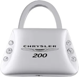 Au-Tomotive Gold, INC. Chrysler 200 Clear Crystals Purse Shape Auto Key Chain