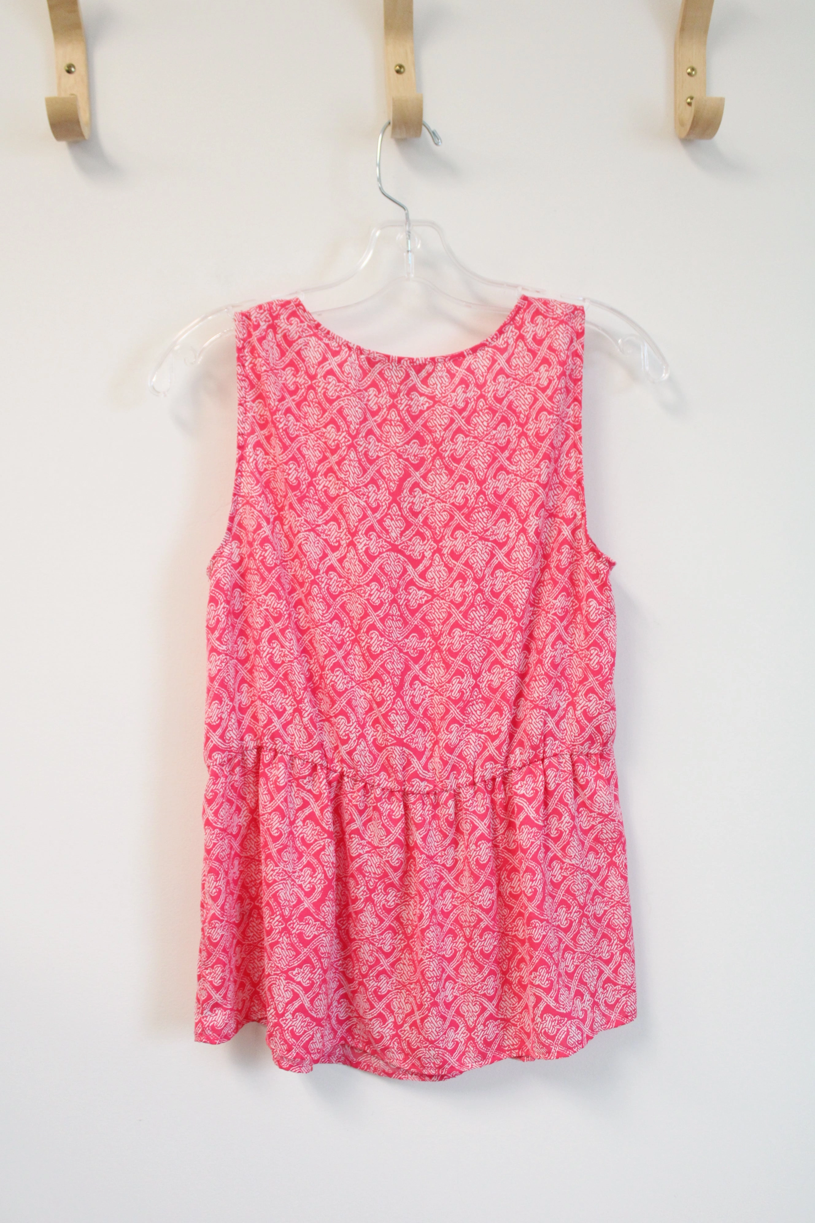 Banana Republic Hot Pink & White Patterned Tank | XS