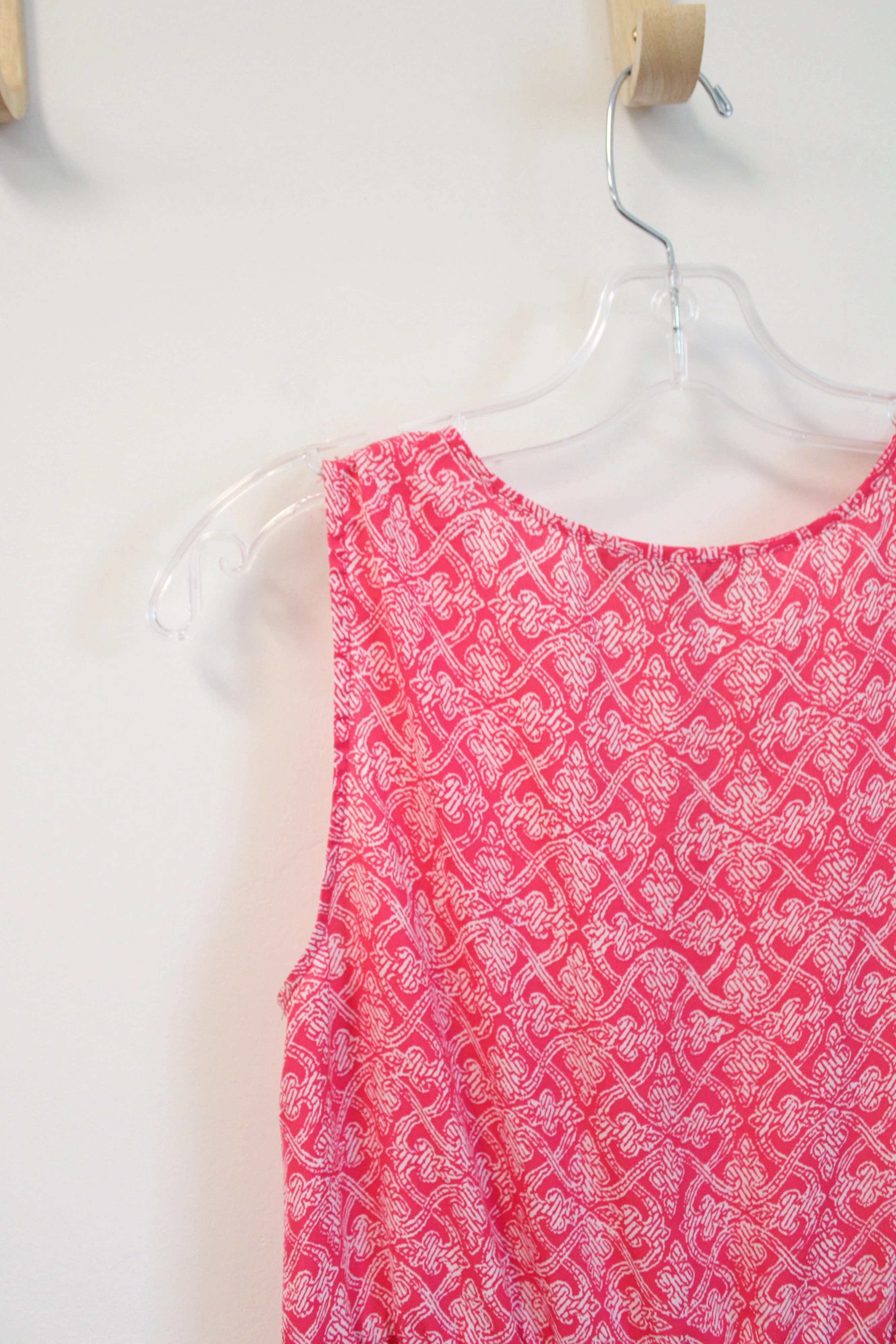 Banana Republic Hot Pink & White Patterned Tank | XS