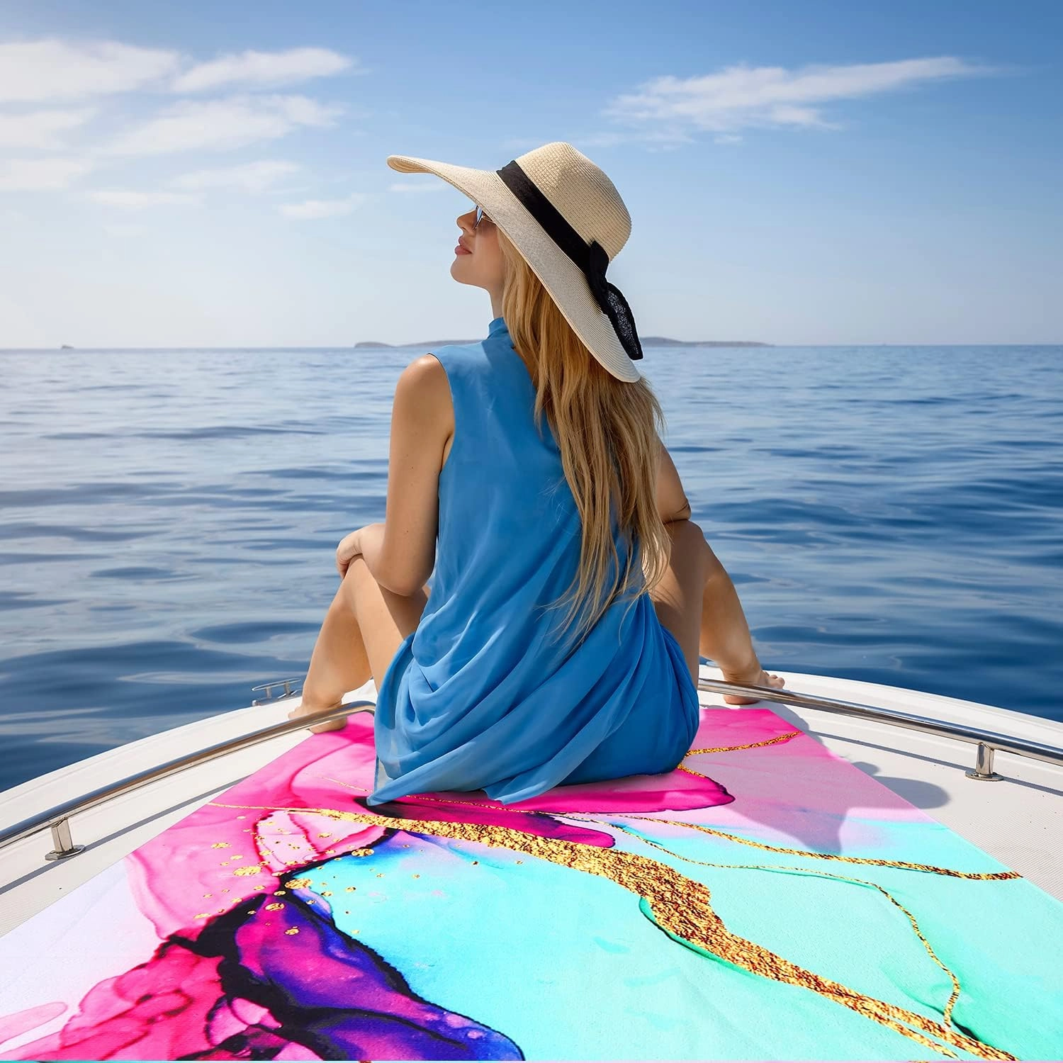 Benefeet Sox Beach Towels Quick Dry Sand Free Lightweight Soft Beach Towels Oversized Beach Blanket Microfiber Towel for Swimming Pool Travel，56"x 29"-Pink Marble 1
