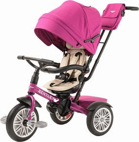 Bentley Trike, All Terrain Toddler Bike 6-in-1, Officially Licensed & Designed by Bentley Motors UK; Baby to Big Kid Tricycle is a Compelling Statement of Performance & Luxury, Fuschia Pink (6m-5y )