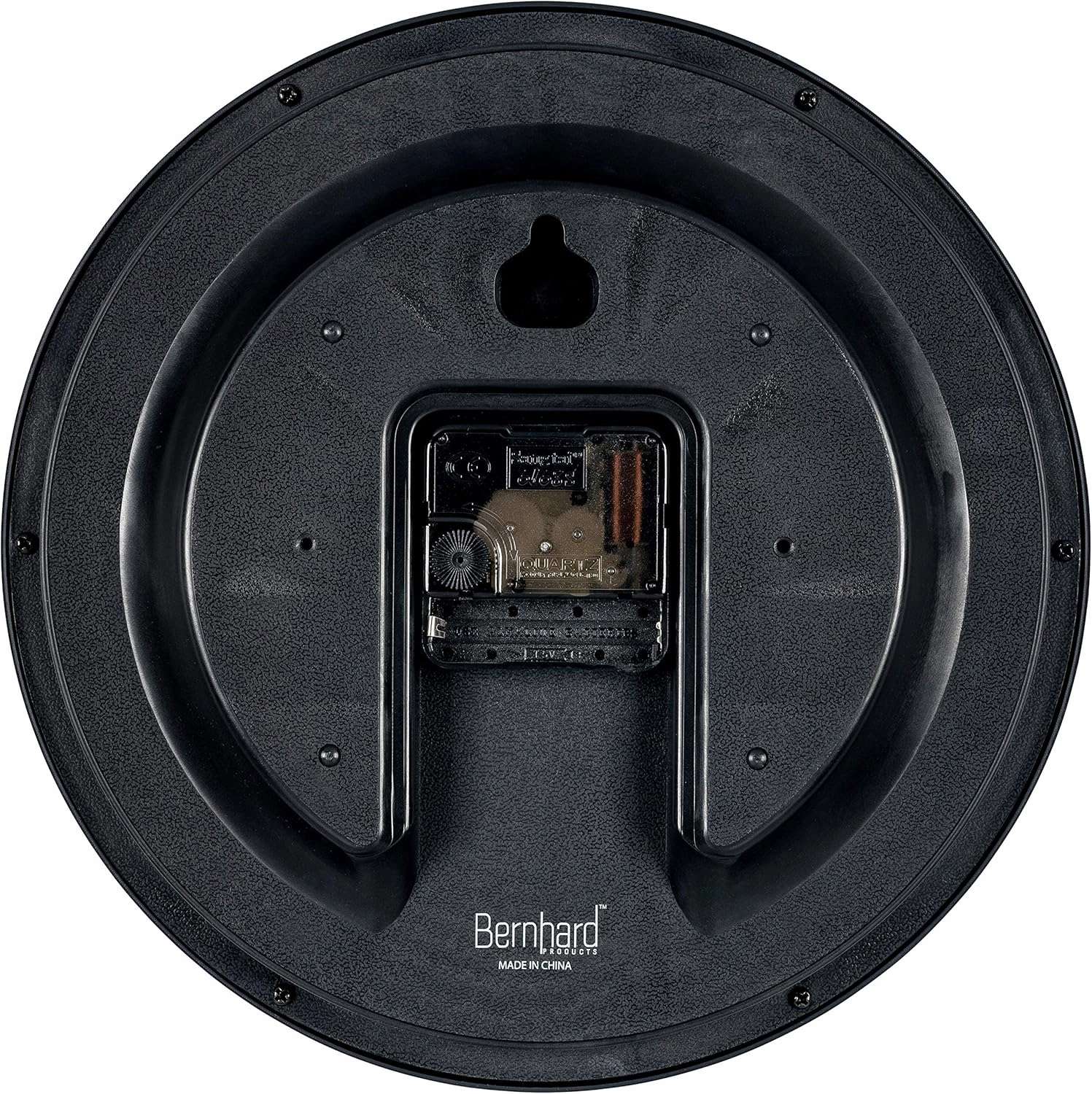 Bernhard Products Black Wall Clocks 2 Pack Silent Non Ticking - 12 Inch Quality Quartz Battery Operated Round Easy to Read Home/Office/Classroom/Business/Kitchen/School Clock