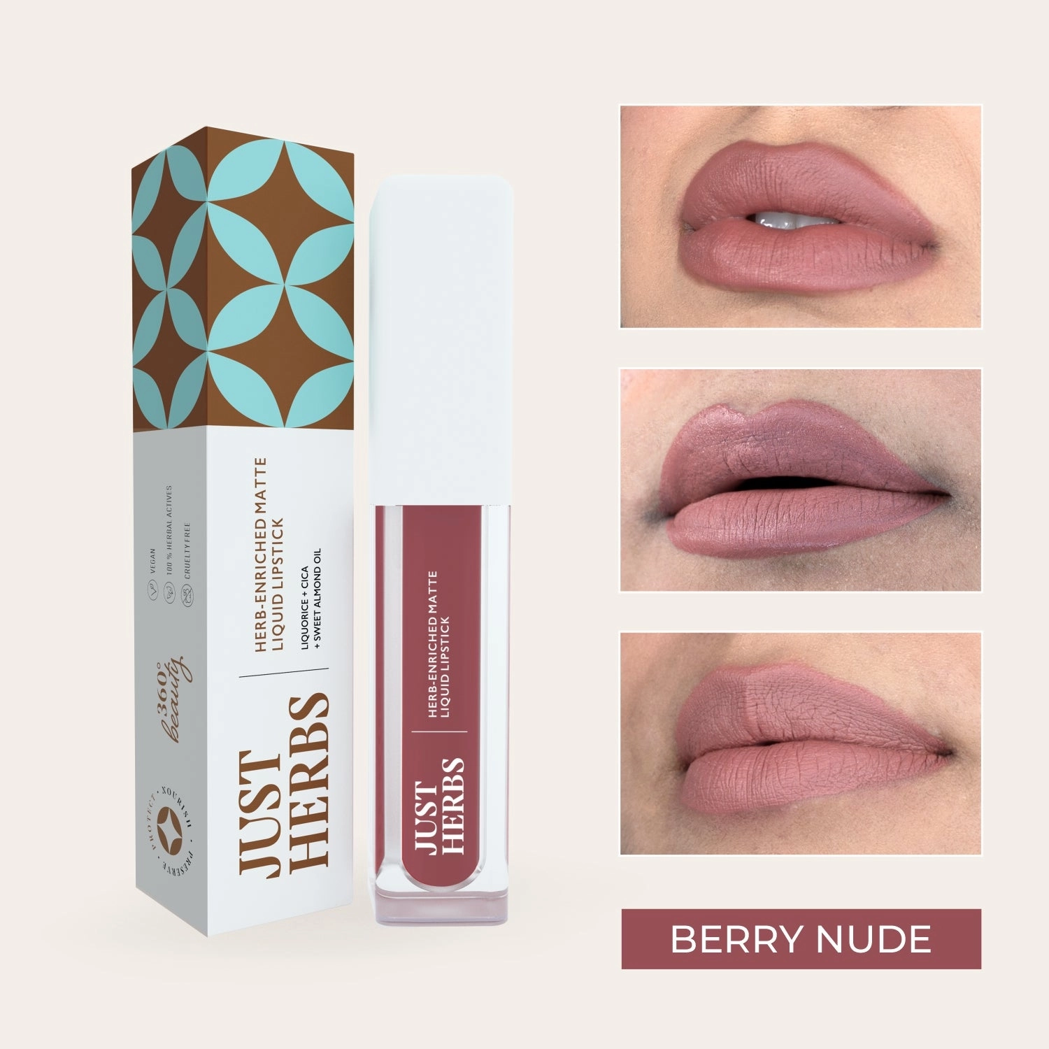 Berry Nude: Herb-enriched Matte Liquid Lipstick