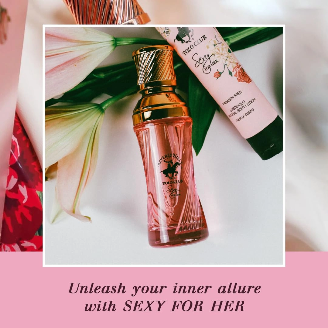Beverly Hills Polo Club SEXY FOR HER - Perfume for Women with Notes of Citrus, Jasmine and Rose - Fresh & Floral Fragrance Scent - Eau De Parfum Spray 3.40fl.oz / 100ml (Packaging May Vary)