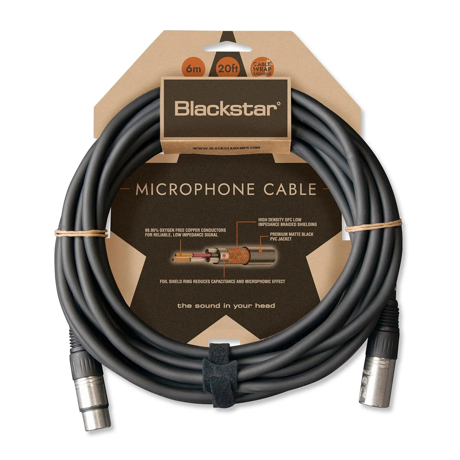 Blackstar Microphone Cable (BSCABLEXLR20FTFM)