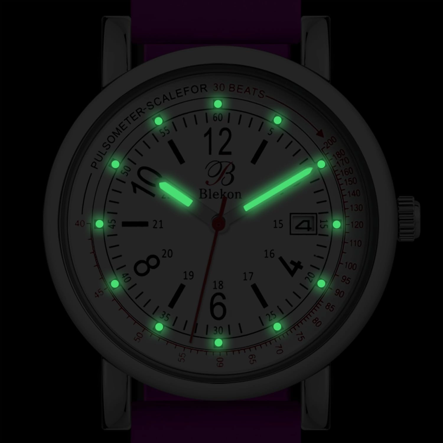 Blekon Original Nurse Watch - Medical Scrub Colors, Detailed Dial w/Pulsometer - Easy Read Dial w/Date Indicator, Second Hand, Water Resistant Watch