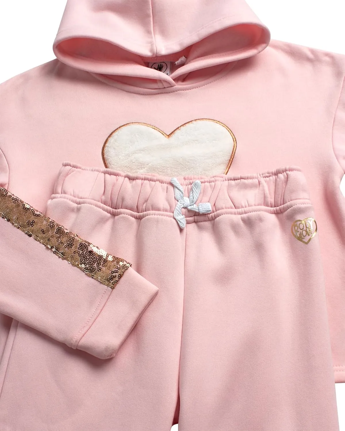 Body Glove Girls' Fleece Jog Set - 2 Piece Cozy Fleece Pullover Hoodie and Jogger Sweatpants (Size: 7-12)