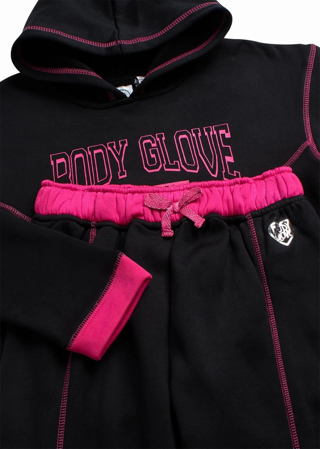 Body Glove Girls' Fleece Jog Set - 2 Piece Cozy Fleece Pullover Hoodie and Jogger Sweatpants (Size: 7-12)