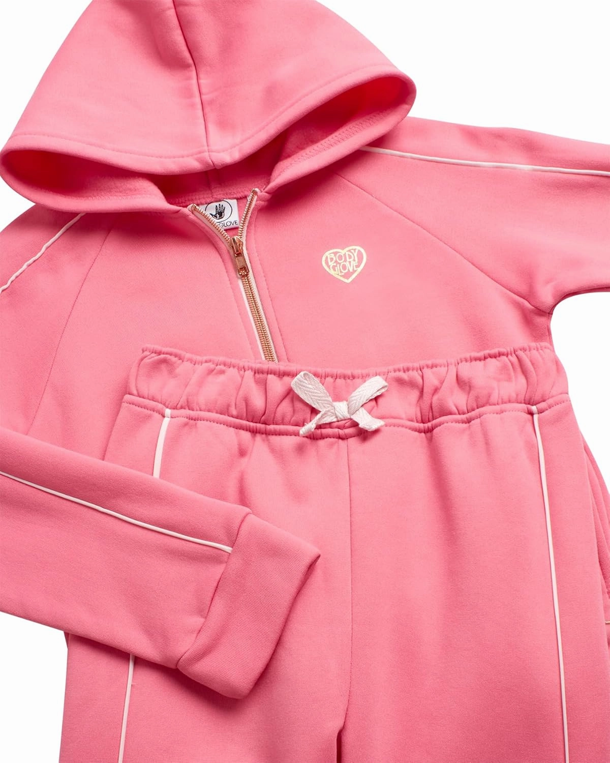 Body Glove Girls' Jogger Set - 2 Piece Fleece Sweatshirt and Sweatpants Sweatsuit (7-12)