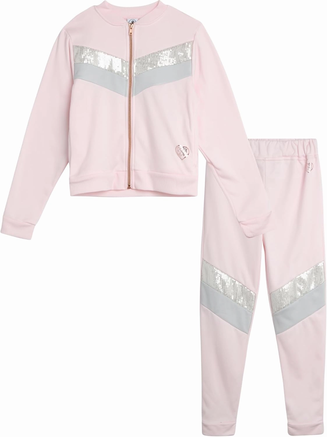 Body Glove Girls' Jogger Set - 2 Piece Fleece Sweatshirt and Sweatpants Sweatsuit (7-12)