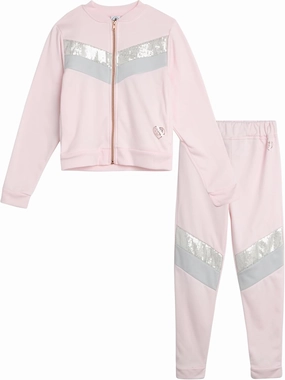 Body Glove Girls' Jogger Set - 2 Piece Fleece Sweatshirt and Sweatpants Sweatsuit (7-12)