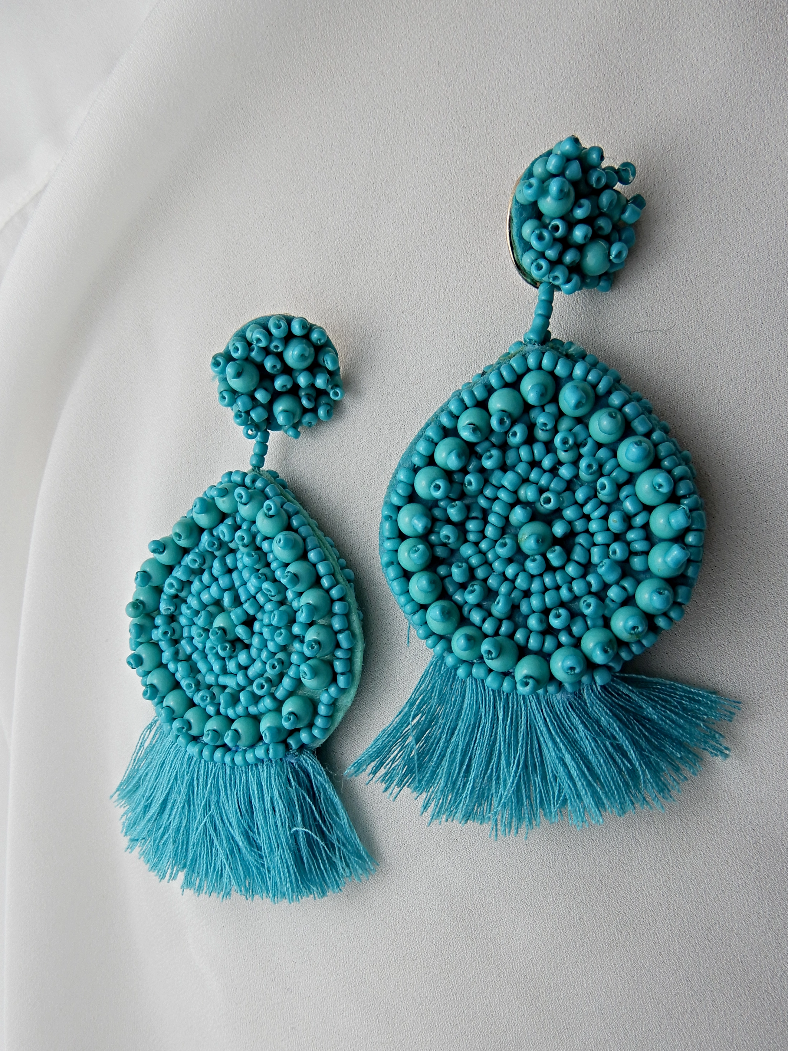 Bold Bead & tasseled Earring