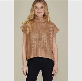 Bold Foil Sweater in Gold