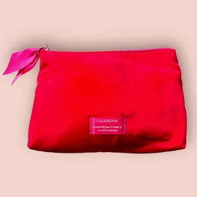 Bold Red Satin Pouch