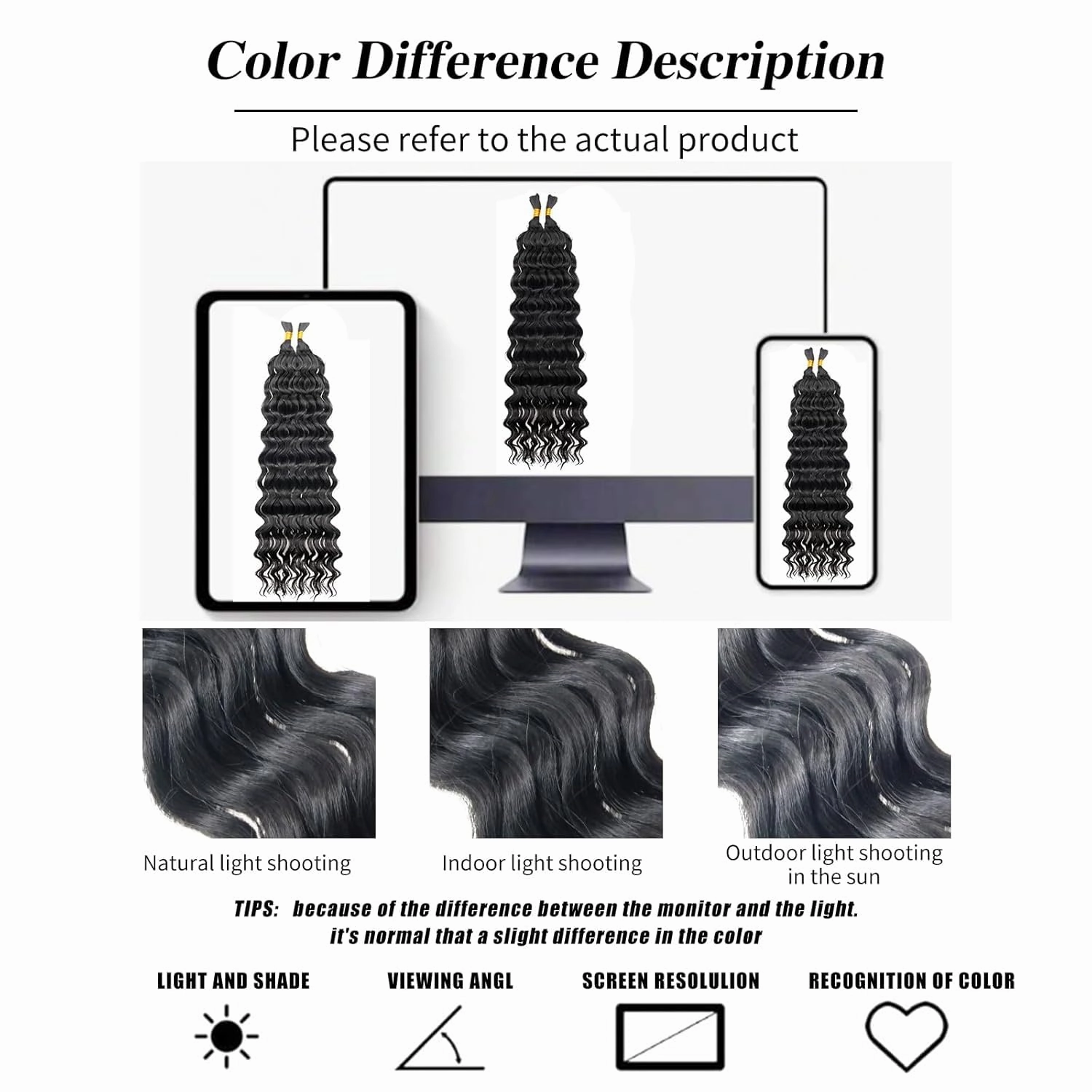 Braiding Hair for Boho Braids 8 Packs Deep Wave Crochet Hair for Women Bohemian Wet and Wavy Bulk Hair Extensions Synthetic Micro Braiding Hair Natural Black