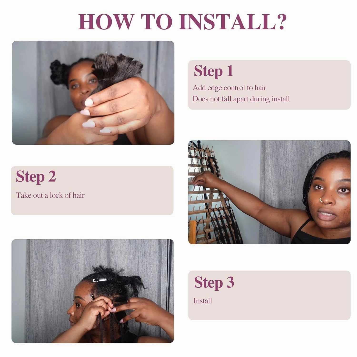 Braiding Hair for Boho Braids 8 Packs Deep Wave Crochet Hair for Women Bohemian Wet and Wavy Bulk Hair Extensions Synthetic Micro Braiding Hair Natural Black