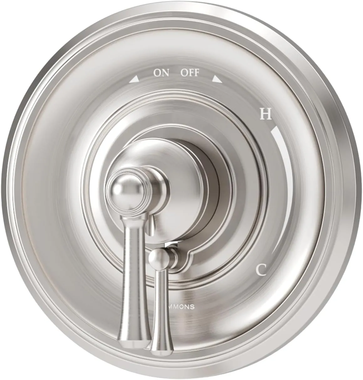 Braston Wall Mounted Shower Valve Trim with Volume Control Lever in Satin Nickel (Valve Not Included) - S5890STNTRM