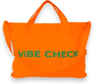 Bright Color Reusable Cotton Tote, Casual Shoulder Work daily bag, Grocery Bag with Inside Pocket, Vibe Check