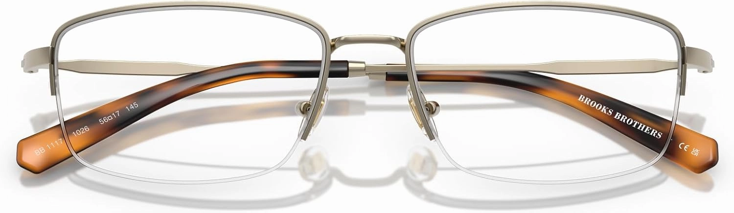 Brooks Brothers Men's Bb1117 Oval Prescription Eyewear Frames