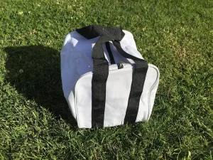 BuyBocceBalls Listing - Premium Heavy Duty Nylon Bocce Bag - White with Black Handles