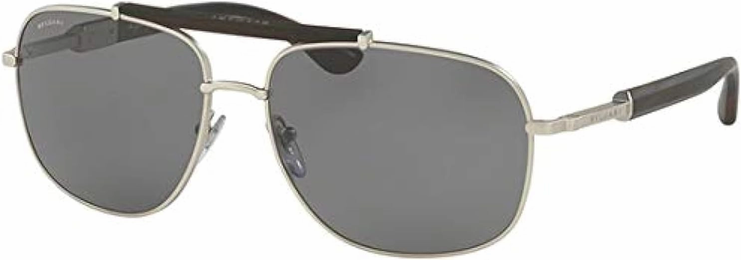 Bvlgari BV5040K - 200781 Sunglasses MATTE SILVER PLATED w/POLAR GREY 60mm
