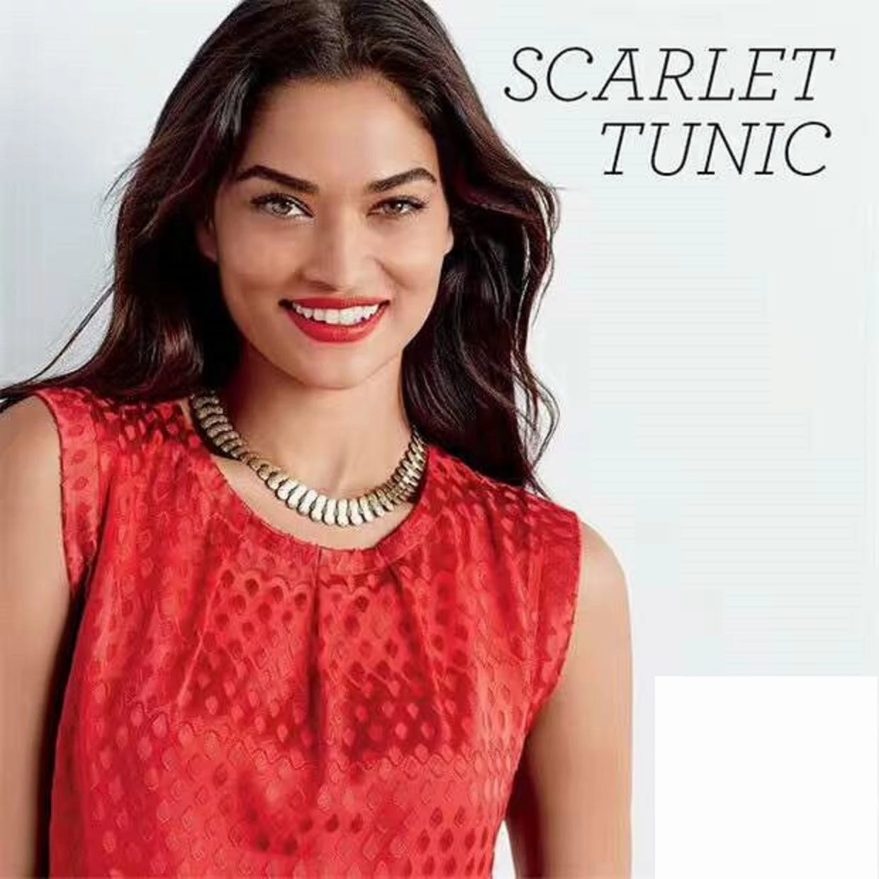 Cabi Red Scarlett Tunic Blouse
