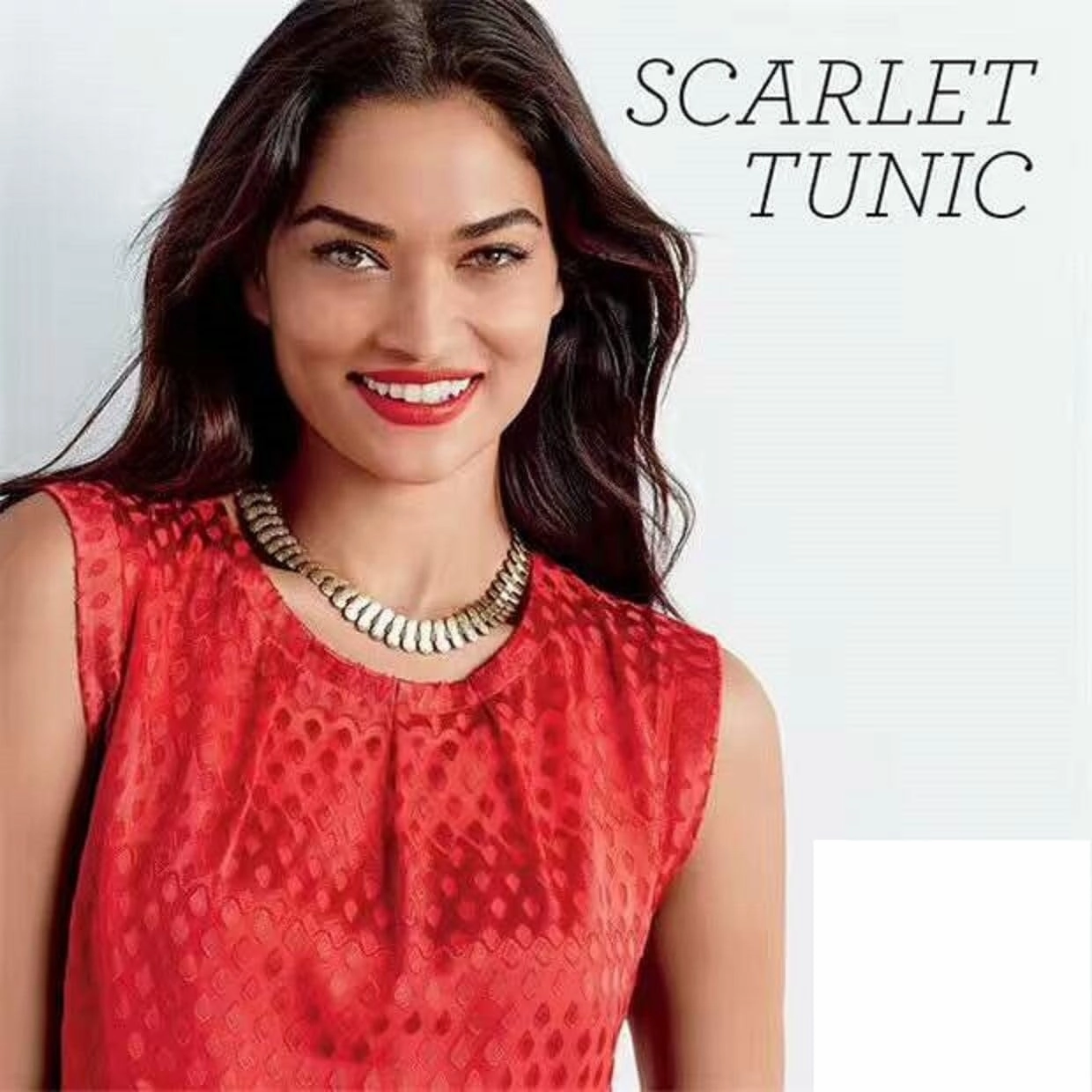 Cabi Red Scarlett Tunic Blouse