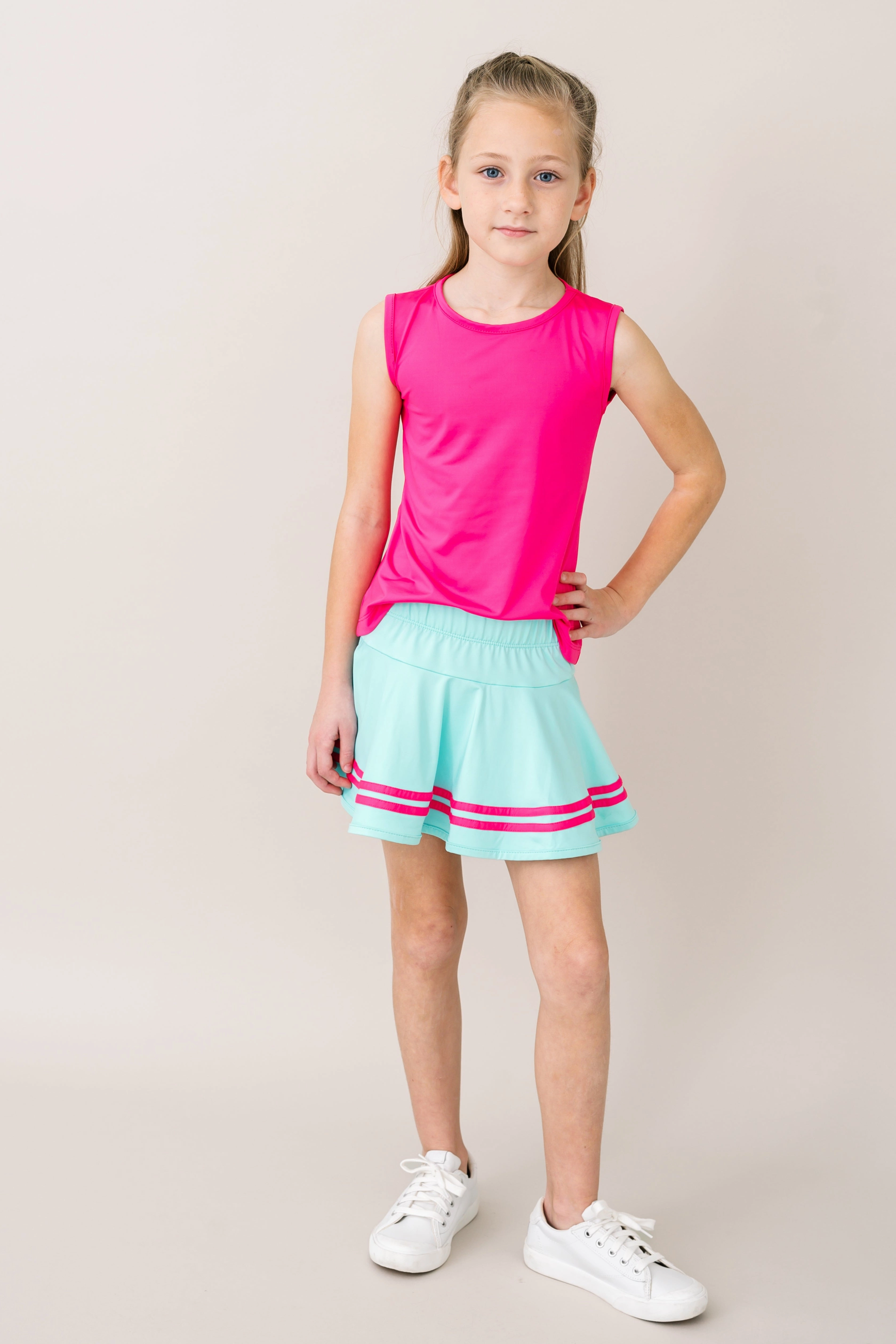 Callie Skort - Totally Turquoise, Power Pink