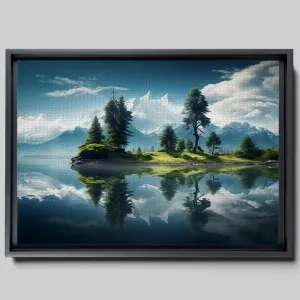 Canvas Beautiful Lake Mountain Range Sunrise Sunset Landscape, Wall Art for Living Room, Autumn Forest National Park Scenery, Nature Scenic Picture Print Artwork Print Decor, abstract, Decor