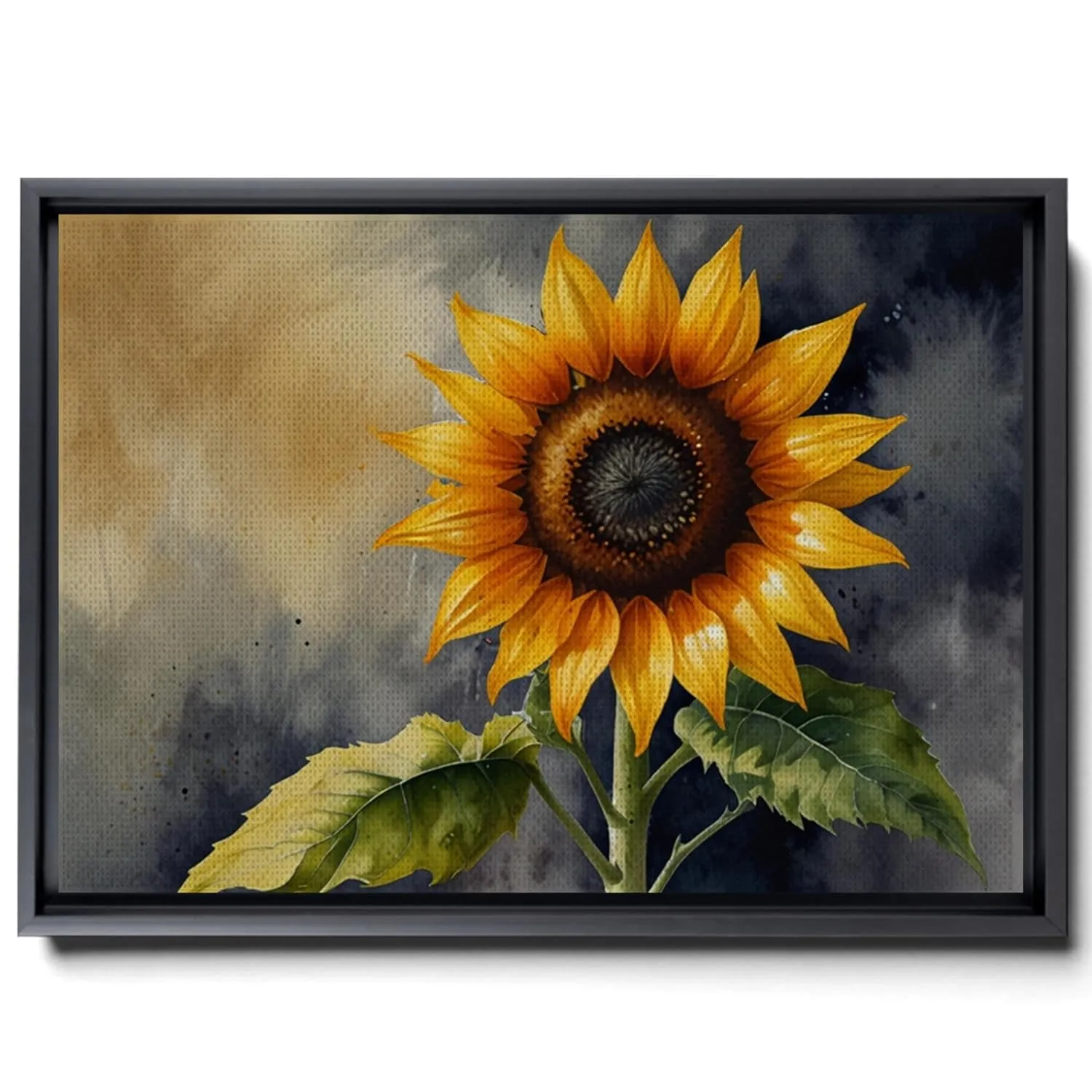 Canvas Print Sunflower Watercolor Flower Print Sunflower Print Sunflower Sun Cactus Desert Sunflower Art Print Watercolor Print Wall Art, Print