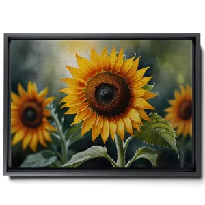 Canvas Print Sunflower Watercolor Flower Print Sunflower Print Sunflower Sun Cactus Desert Sunflower Art Print Watercolor Print Wall Art, Wall