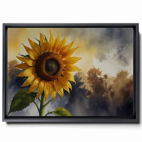 Canvas Print Sunflower Watercolor Flower Print Sunflower Print Sunflower Sun Cactus Desert Sunflower Art Print Watercolor Print Wall Art, Decor
