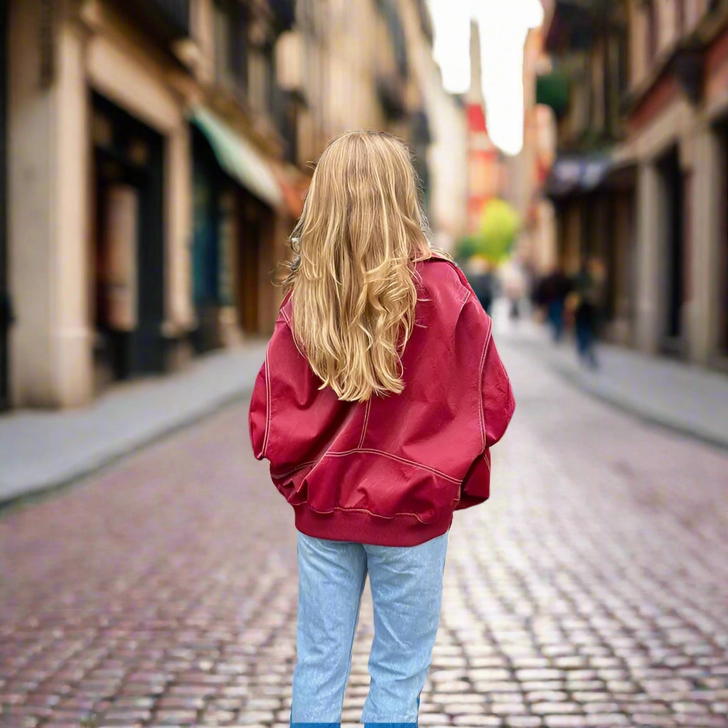 Casual Bold Red Coat