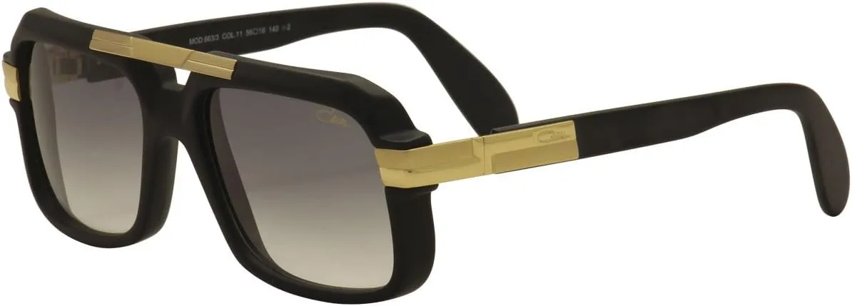 Cazal 663 Sunglasses 011 Black Matte Gold 56MM