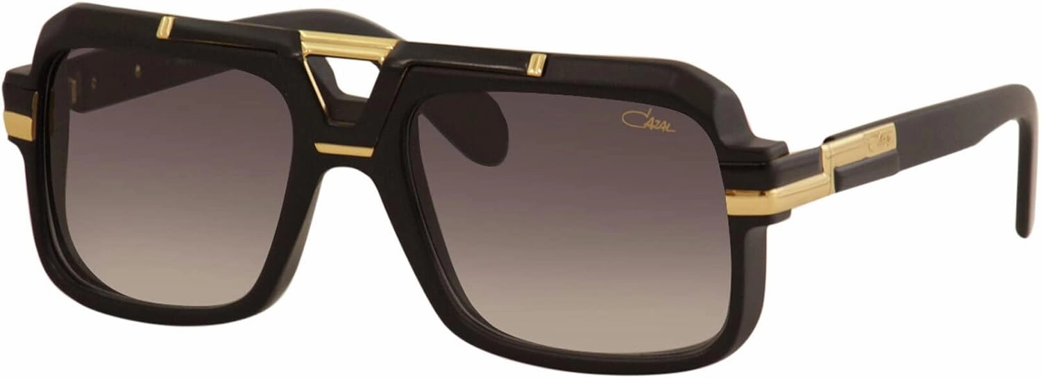 Cazal 664 Sunglasses 002SG Matte Black/Grey Gradient Lens 56mm